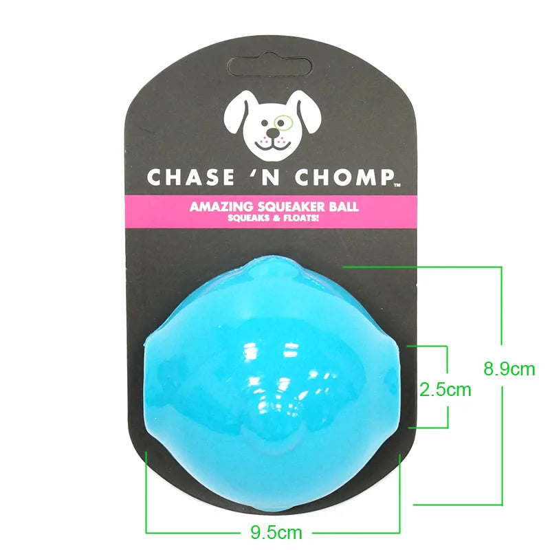 CAITEC Dog Toy Amazing Squeaker Ball Durable Floatable Springy Bite Resistant Best for Tossing Chasing Foraging Medium Large Dog