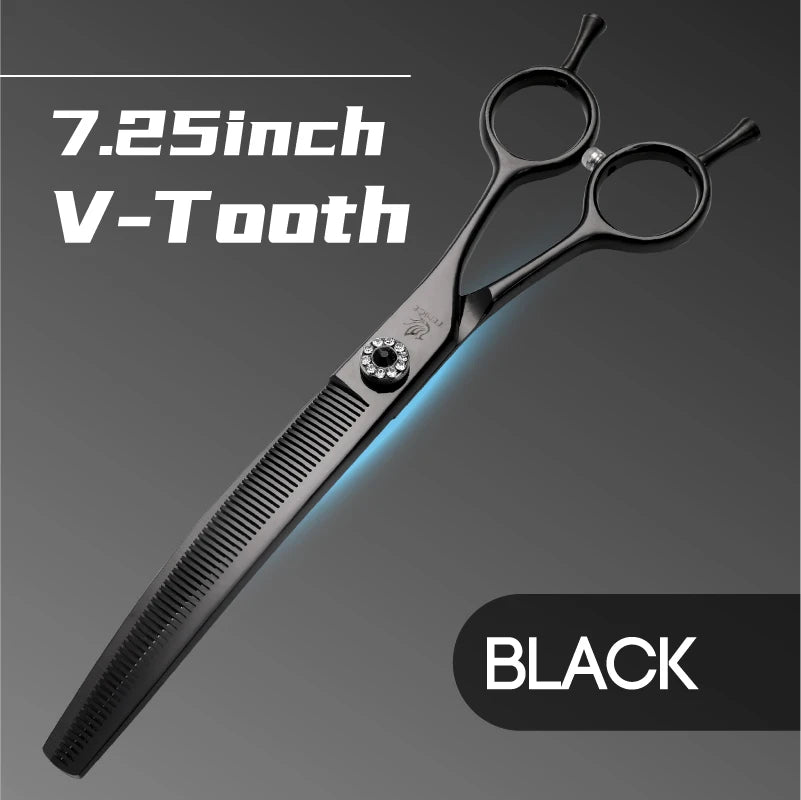 Fenice High-end 7.25 inch Professional Pet Dog Grooming Scissors Curved Thinning Chunker Shears for Tijeras Peluquería Canina